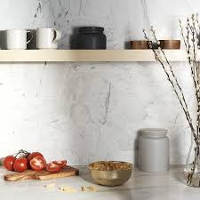 We selected each slab of natural stone to complement the features of each room. Carrara 10 Honed Marble Tiles Kitchen Marble Marble Backsplash Kitchen