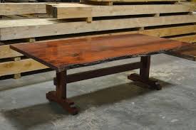 Stained Red Oak Table Live Edge Oak Table Live Edge Table Red Oak