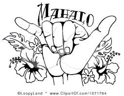 Black And White Hawaiian Shirt Clipart Google Image Result For Http Images Clipartof Com Small 1071764 Clipart Black And White Hang Loose Free Illustration Dessin Noir Et Blanc Tatouages De Cranes