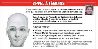 Lucas tronche a disparu depuis 2 ans. Disparition De Lucas Tronche La Police Recherche Un Nouveau Temoin