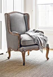 French Style Chair The Wood Beautifully Frames The Chair And Complements The Soft Gray French Style Chairs French Style Armchair Vintage Dining Chairs