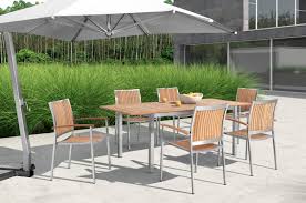 Teak patio dining table set. Vista Outdoor Teak Dining Table Set Las Vegas Furniture Store Modern Home Furniture Cornerstone Furniture