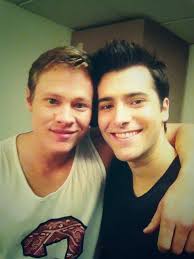 Freddie Smith and Guy Wilson behind the scenes Days of our Lives...