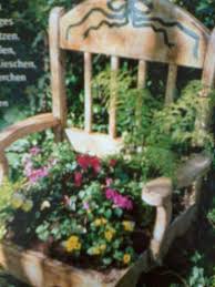 Sessel Bepflanzt Garten Deko Sessel