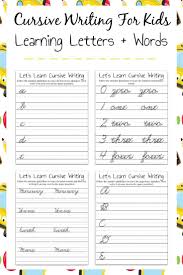 Learning Cursive Writing For Kids Cursive Writing For Kids Learning Cursive Teaching Cursive Writing