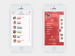 Contact List Menu Ios7 Iphone App Design Ios App Design Inspiration Ios 7