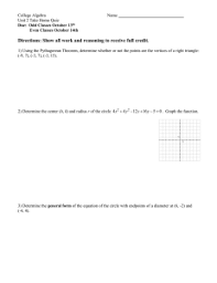 The teaching tools of lesson 10 homework answer key are guaranteed to be the most complete and intuitive. Unit 10 Circles Practice Test