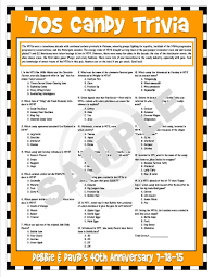 Apr 10, 2021 · here you are going to find 100+ funny, silly, prank, and dumb trivia questions with answers. 1970s Candy Trivia Printable Game 1970s Candy 1970s Trivia Etsy Trivia 1970s Candy Candy Themed Party