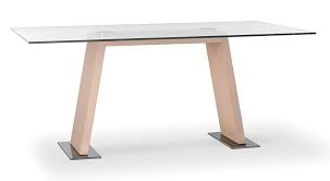 A stunning, slender table that's made from premium volakas marble; Rectangular Table With Clear Glass Top Idfdesign