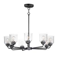 Maxim Lighting Acadia 8 Light Black Transitional Chandelier Lowes Com Geometric Chandelier Clear Glass Chandelier Black Chandelier