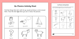 August 21, 2018 in worksheets. Roi Qu Phonics Worksheet Twinkl