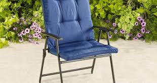 Wilson Fisher Navy Blue Oversized Padded Folding Chair Big Lots Folding Chair Dining Room Chair Cushions Chair