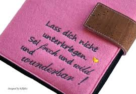 Einband Notizbuch Kalender 2020 A5 Mit Eingesticktem Spruch Abschiedsgeschenk Passport Holder Card Holder Cards