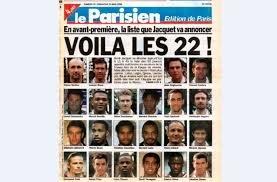 Cet article traite de l'année 1998 de l'équipe de france de football. Six Exclus De France 98 Le Livre Qui Raconte La Nuit Des Maudits Le Parisien