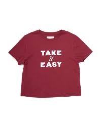 Take It Easy Boxy Tee By Ban Do Graphic Tee Ban Do