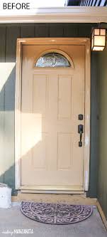 Remove knobs, plates and locks or block off with painter's note: Choosing Front Door Paint Colors How To Paint A Door Making Manzanita