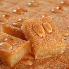 Namoura Lebanese Semolina Cake Recipe Middle Eastern Desserts Lebanese Desserts Semolina Cake