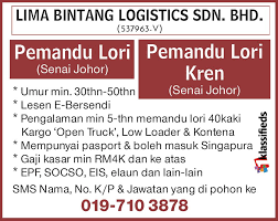 Sebenarnya, kalau la makcik kat kampung tu tahu gaji sebenar seorang pemandu lori ni — nescaya dia sendiri yang akan carikan menantu tanker driver mana taknya, perkara ini diakui oleh tuan punya badan sendiri apabila ada netizen mendedahkan — gaji seorang pemandu lori ni sebenarnya lebih. Lima Bintang Logistics Sdn Bhd Jobs 1klassifieds Facebook
