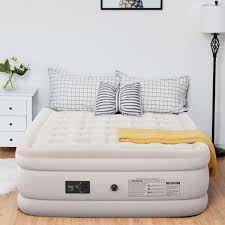 Inflatable Air Mattress Elevated Airbed W Built In Pump Queen Walmart Com Air Mattress Blow Up Beds Air Bed