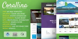 Corallina Booking Wordpress Theme Is A Perfect Solution For Booking Web Sites Or Postals The Theme Comes A Wordpress Theme Professional Wordpress Themes Theme