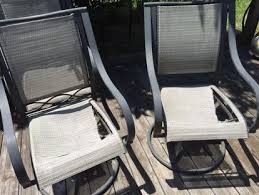 Replacing Repairing Dryrotted Fabric On Outdoor Furniture Outdoor Furniture Fabric Patio Chairs Makeover Outdoor Chairs