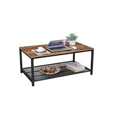 Coffee table with ottomans underneath ideas on foter. Underneath Shelf Coffee Table Coffee Table Vasagle By Songmics