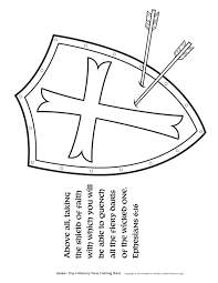 Shield Coloring Armor Of God Lesson Childrens Church Lessons Teaching Shield Of Faith