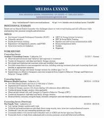 student counseling intern resume