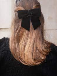 Barrette Noeud Velour Noir Valentine Accessoires Cheveux Coiffure Cheveux Kawaii