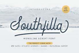 Otf 1.0;ps 1.0;core 116;aocm 1.0 28. Southfilla Monoline Script Font By Azetype86 Available For 15 00 At Fontbundles Net