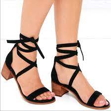 Steve Madden Shoes Steve Madden Rizza Lace Up Block Heel Sandals Poshmark