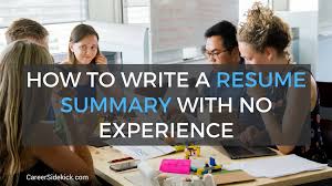 Resume Summary With No Experience Examples For Students And Fresh Graduates Career Sidekick