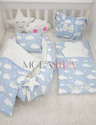 Modastra Baby Nest Blue Cloud Designed Babynest Set In 2020 Baby Nest Clouds Design Baby Co