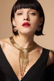 Handmade 14KT Gold-plated Cleopatra Choker Necklace, Large Red Coral  Women's Jewelry, Ancient and Regal Egyptian Style, Unique Jewelry