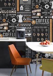 Yo Coffee Wallpaper From Kemra Modern Coffee Shop Kitchen Wallpaper Design Coffee Wallpaper