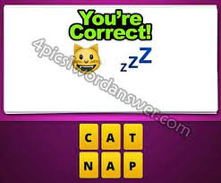 Guess The Emoji Cat And Zzz 4 Pics 1 Word Daily Puzzle Answers