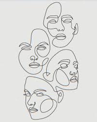Secrets Of Beauty Everyone Should Know On We Heart It In 2020 Outline Art Abstract Face Art Line Art Drawings