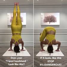 Yoga Daily Poses On Instagram I M Showing You How To Approach Sirsasana Headstand Safely I See Headstand Practised So Danger In 2020 Headstand Yoga Living Poses