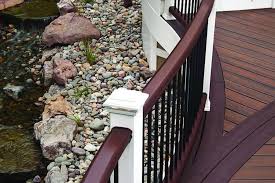 White polycomposite stair rail kit with. Trex Transcend Composite Deck Railing Trex