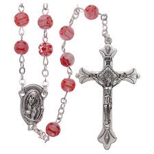 Handmade rosary beads and keepsakes made from. Rosary In Glass Murrine Style With Flowers And Striping On Online Sales On Holyart Co Uk