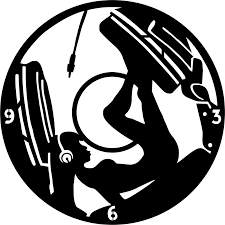 Girl Dj Music Headphones Clock Vinyl Record Free Vector Cdr Download 3axis Co