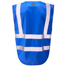 These blue safety vests come in two styles. Urban54 Hi Vis Superior Vest Royal Blue Bk Safetywear