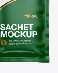 Paper Sachet Mockup In Sachet Mockups On Yellow Images Object Mockups