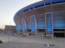 The video appeared on the british itv twitter page. Puskas Arena