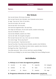 Die Schule Schule Daf Lernen