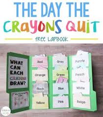 Learn About Colors With This Adorable Free The Day The Crayons Quit Lapbook This Activity Is Simple Eng Kindergarten Books Activities Lapbook Learning Colors