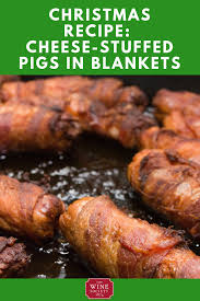 Blue Cheese Stuffed Pigs In Blankets Makes 12 What S Better Than Bacon Wrapped Sausages Cheese Stuffed Bac Melted Cheese Recipe Bacon Wrapped Cheese Recipes