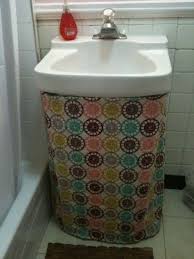 It has character and charm! How To Make A Skirt For Bathroom Sink Artcomcrea
