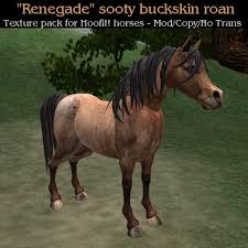 Palomino & buckskin roans can be very hard to distinguish. Second Life Marketplace Renegade Sooty Buckskin Roan Texture Pack For Hoofit Horse Avatars