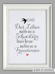 Schwesterherz Smart Art Kunstdrucke Poster Deko Bild Geschenk Etsy Valentinstag Spruche Geschenk Schwester Geschenke